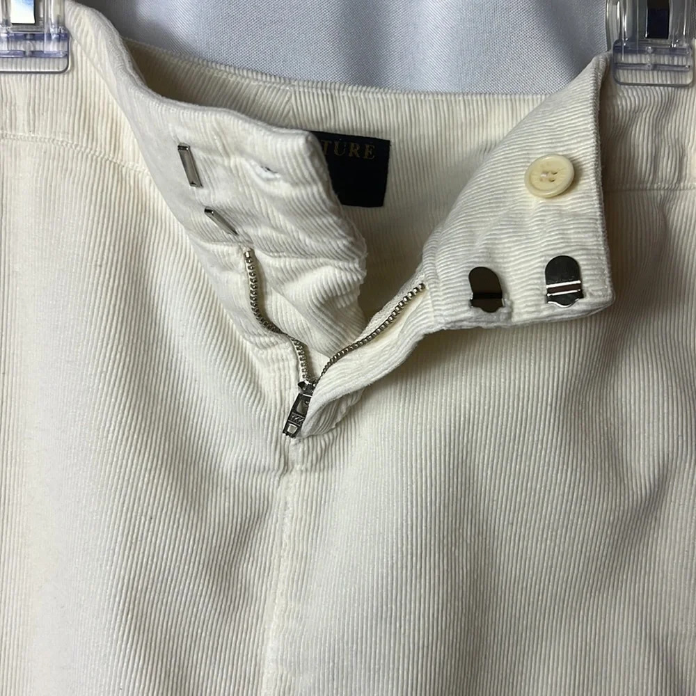 Juicy Couture Jeans Cream Corduroy Skort Skirt Shorts Size Small - Picture 5 of 6
